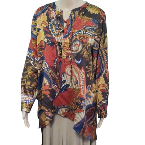 Chico's Long Sleeved Blouse M - Picture 1 of 8